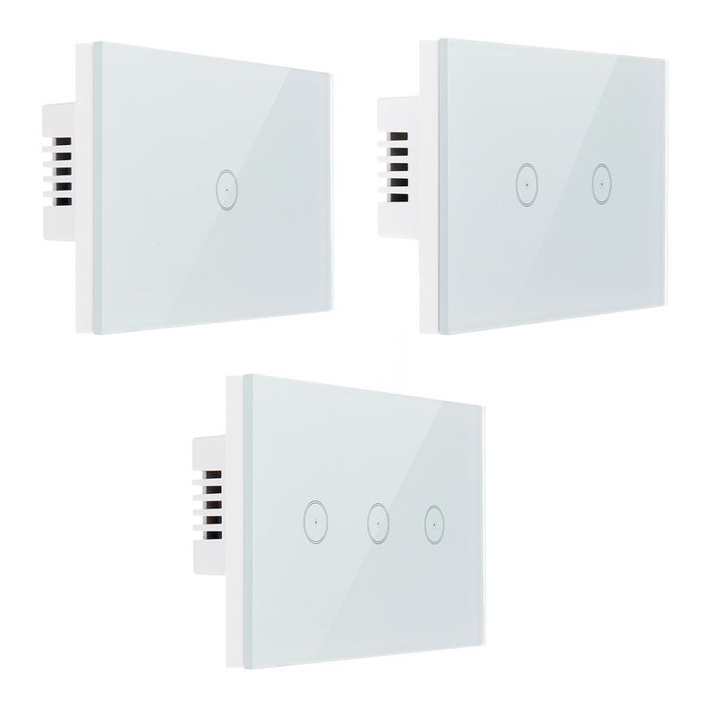 110V-240V US Plug Smart Voice Control Glass Panel Switch Waterproof Electric Shockproof Panel Timer Switch Support Alexa Google home voice control