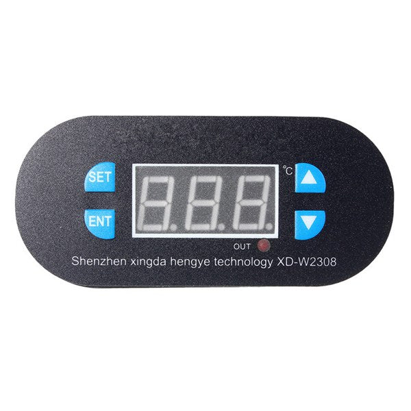DC12V XD-W2308 Digital Thermostat Temperature Controller Adjustable Sensor Meter Blue LED