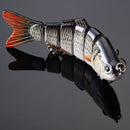 ZANLURE 10CM 19G Sinking Fishing Bait Lure 6 Sections Fish Hard Swimbait