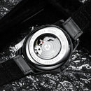 TEVISE T815 Military Style Calendar Automatic Mechanical Watch Leather Strap Men Watch
