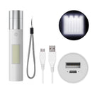Mentch X7 T6/XPE 15W 4Modes Zoomable USB Rechargeable Waterproof Mini LED Flashlight 18650 Flashlight with Side Lamp