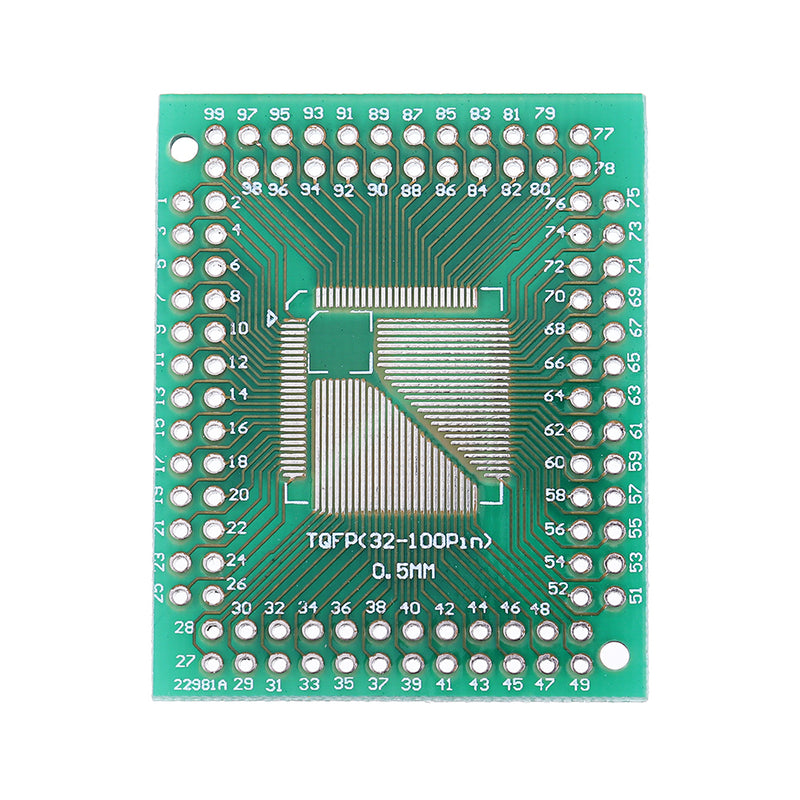 5pcs QFP TQFP LQFP FQFP 32 44 64 80 100 LQF SMD Turn To DIP Adapter PCB Board Converter Plate 0.5/0.8 mm IC Adapter Socket