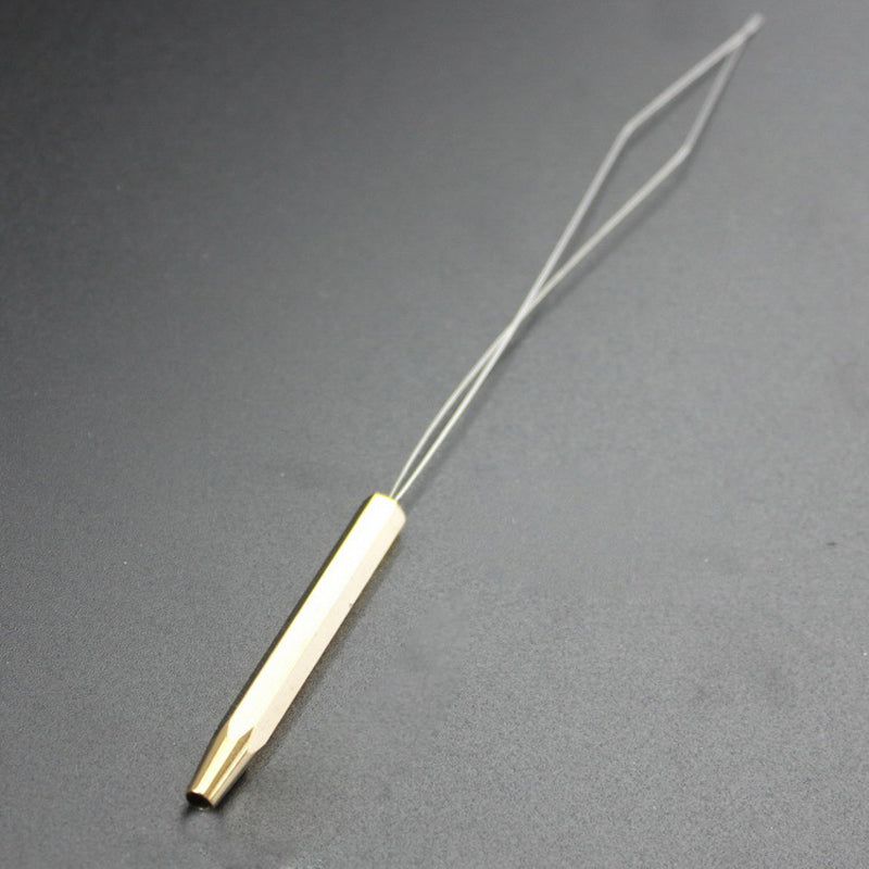 ZANLURE 06 14cm Stainless Steel Brass Bobbin Threader Winder Fly Fishing Tying Tool