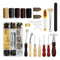 Leather Craft Tools Kit Hand Sewing Stitching Punch Carving Saddle Rivets Tool