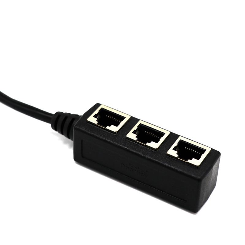 RJ45 Y Splitter Ethernet Cable Adapter 1 Male To 3 Female Port LAN Networking Cable