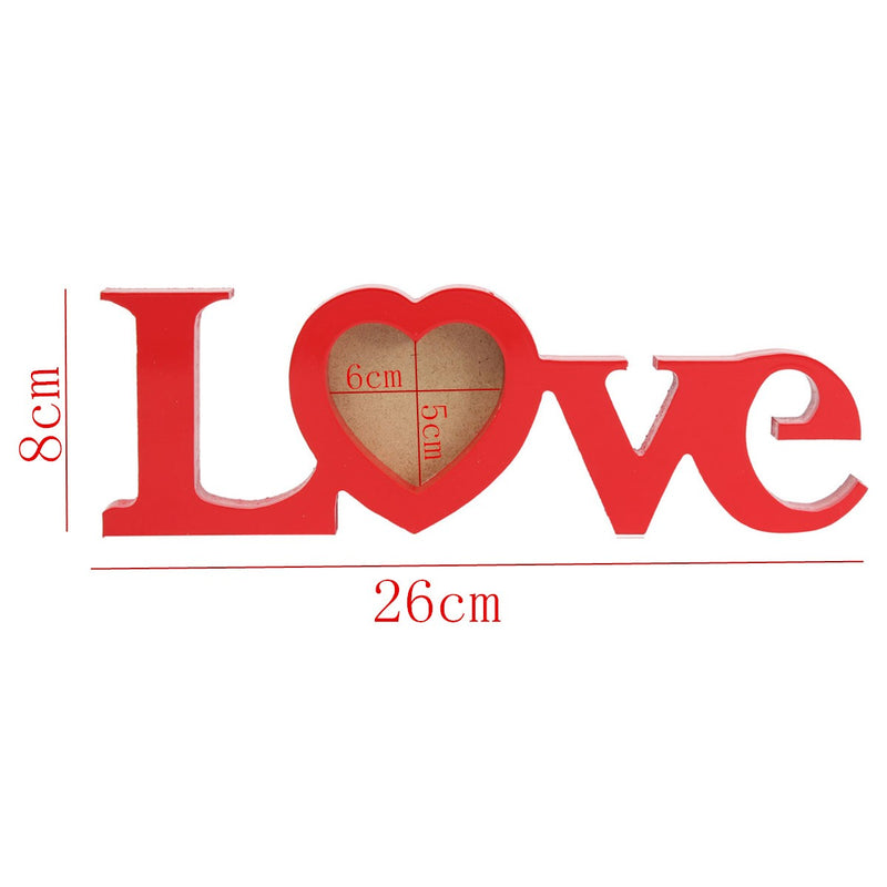 Love Wooden Picture Frame Romantic Photo DIY Wedding Lover Gift Home Room Decoration