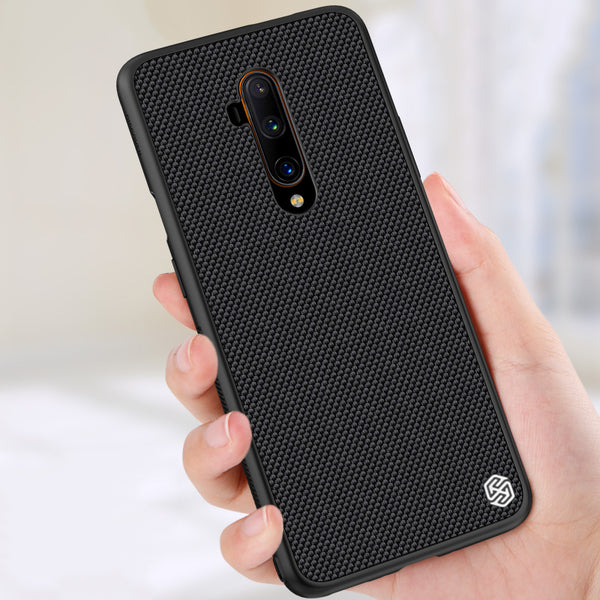 For OnePlus 7T Pro Case NILLKIN Anti-fingerprint Anti-slip Nylon Synthetic Fiber Textured Protective Case