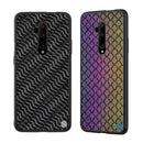For OnePlus 7T Pro Case NILLKIN Luxury Luster Twinkle Shield Woven Polyester + PU Leather Hard Back Protective Case