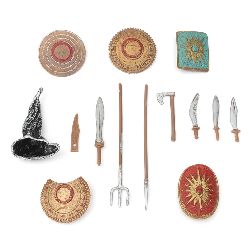 6Pcs DIY Gladiator Warrior Fighter Roman Soldier Action Figure Playset Weapons Gift Military Scenes