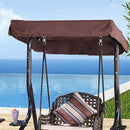 Outdoor 3 Seater Garden Swing Chair Replacement Canopy Spare Fabric Sun Dust Waterproof Cover