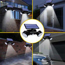 Dual Head LED Solar PIR Motion Sensor Security Light Spotlight Flood Lamp