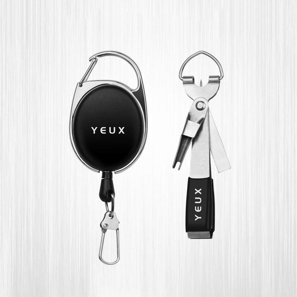 YEUX Multifunctional Fly Fishing Knot Tying Tool Portable Quick Thimble Lines Scissors Clipper Hook Sharpener Stretching Tail Buckle EDC