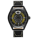 WEIDE UV1701 Unique Design Men Wrist Watch Leather Strap Casual Style Quartz Watch