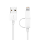 BULL GN-USJ810 2 in 1 2.1A Micro USB +Lightning forFast Charging Data Cable for iPhone