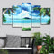 5PCS Canvas Paintings Seascape Beach Printing Modern Home Wall Decor Art