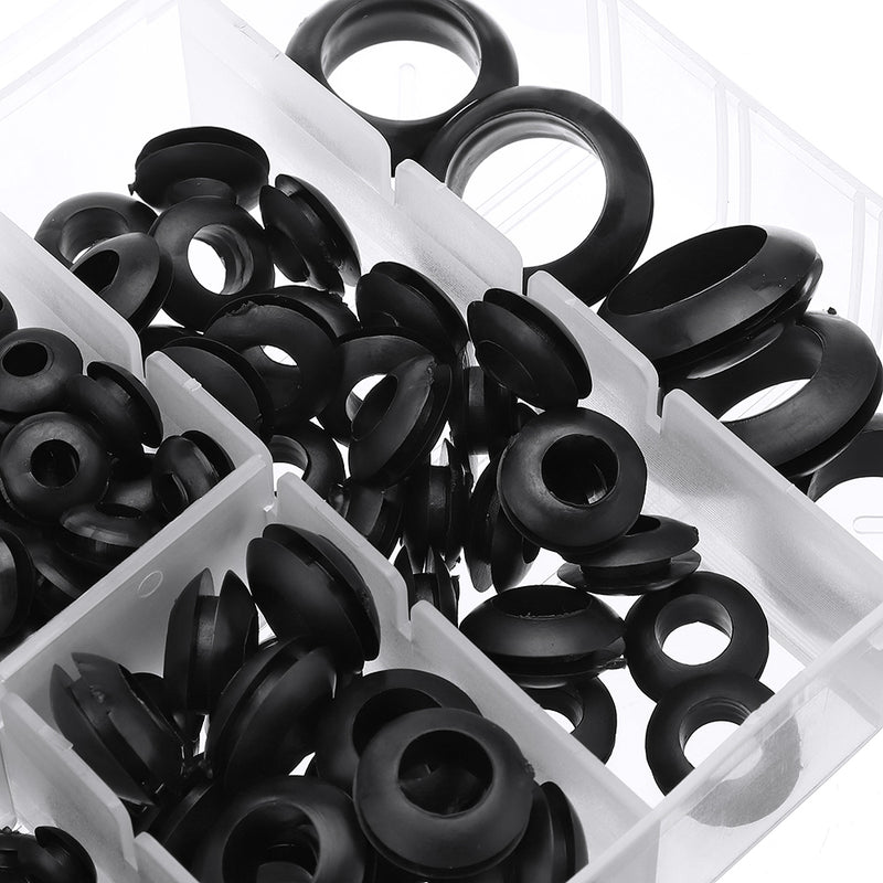 Suleve MXRW5 180Pcs Rubber O Ring Washer Grommets Ring Anti-slip Gasket Seal Assortment Set