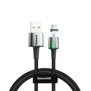 Baseus Zinc Alloy Braided Magnetic Micro Type-C USB 3A 2.4A Fast Charging Data Cable for Samsung Xiaomi Huawei