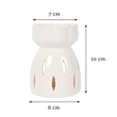 White Flower Oil Burner Tea Light Candle Wax Melt Aromatherapy Diffuser Humidifier Essential Oil Warmer