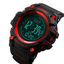 SKMEI 1356 Compass Pedometer Calorie Sport Watch Chronograph World Time Stopwatch Digital Watch