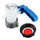 DN40/50 IBC Universal Hose Connector Tap Shut Off Garden Accessories Coarse Thread Tote Tank Adapter Aluminium Alloy Butterfly Valve Fitting Parts for Home Garden