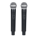 Wireless Microphone System UHF 2 Channel Handheld Mic Kraoke Speech