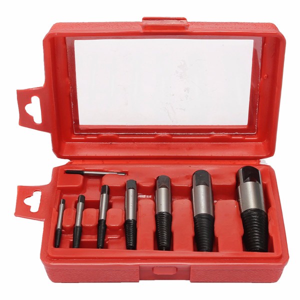 8pcs Screw Extractor Set Damaged Nut Screw Extractor Bolt Stud Remover Tool Kit