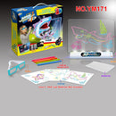 3D Magic Transparent Drawing Board Flash Stereo Color Painting Writing Tablet with Pen Brush Children Clipboard Gift Set