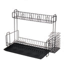 Dish Drainer Kitchen Drying Drain Shelf Sink Holder Cup Bowl Storage Home Basket Stand