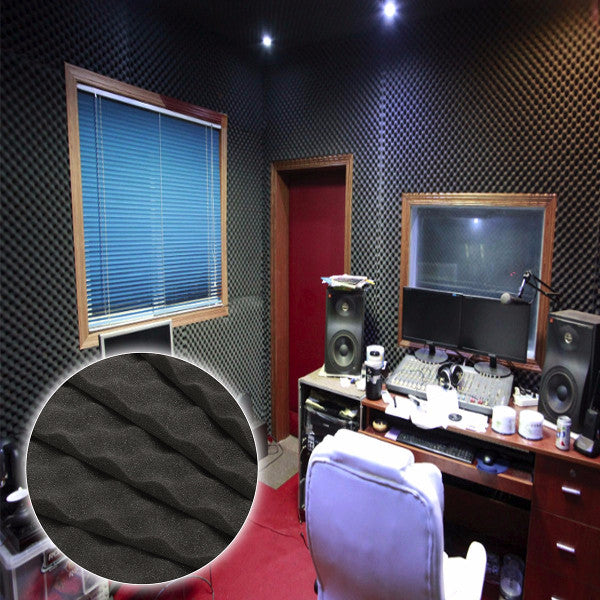 6Pcs Acoustic Sound Treatment Convoluted Egg Profile Foam Panels