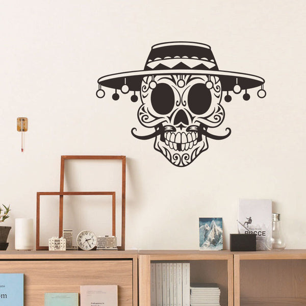 Miico FX3038 Halloween Sticker Cartoon Wall Stciker Skull Pattern Removable Stciker Room Decoration