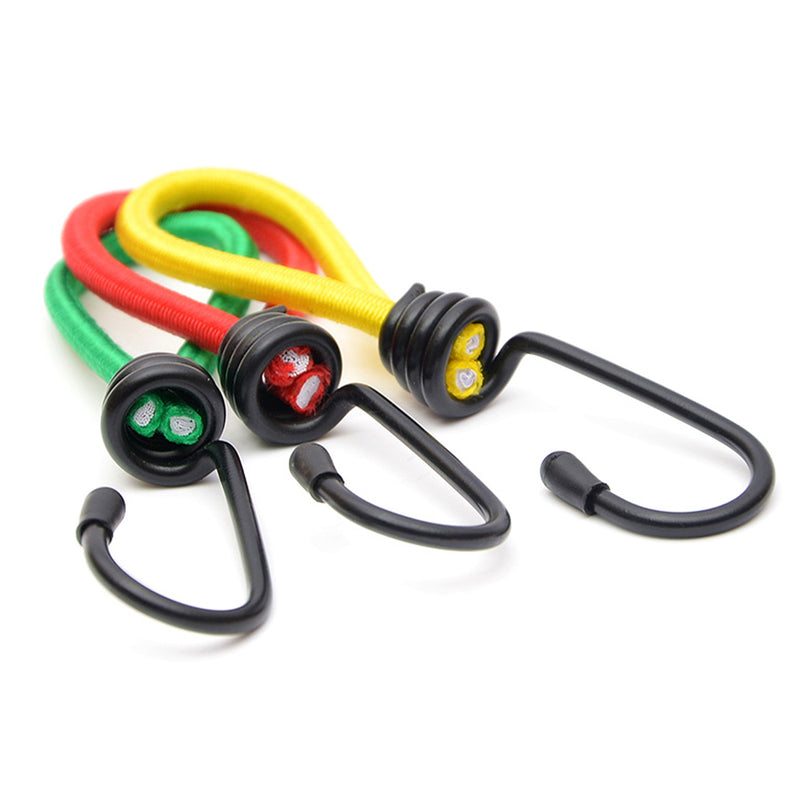 8Pcs 6mm*15cm Heavy Bungee Stretch Cord Camping Hiking Tent Elastic Rope Waterproof Canopy Rope Nail Fixed Hook For Boating