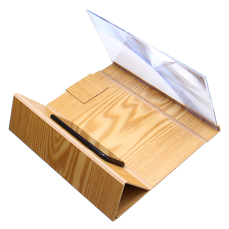 14" Wood 3D HD Phone Screen Magnifier Video Movie Amplifier For Smart Phone iPhone Samsung Huawei Xiaomi