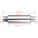 2'' In/Outlet 13'' Long Car Turbo Exhaust Muffler Resonator Siliencer Stainless