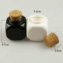 Manicure Tool Mini 10ml Ceramic Glass Dappen Dish Bottle Acrylic Liquid Glitter Powder Bowl Cup Container With Wood Lid