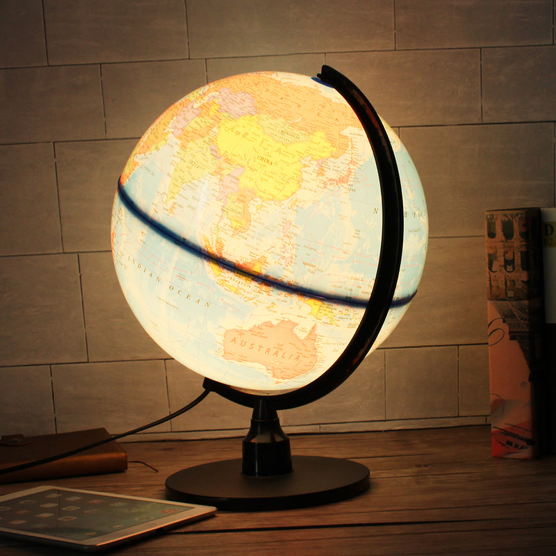 Universal LED World Globe Rotating Swivel Map Of Earth Atlas Geography