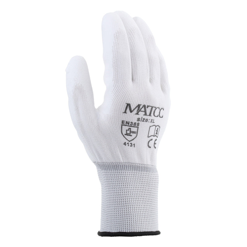 12Pairs PU Nitrile Coated Safety Work Gloves Garden Builders Grip