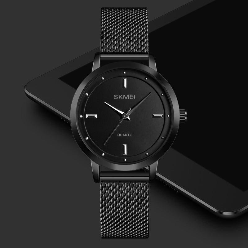 SKEMI 1528 Stainless Steel Strap Casual Style Waterproof Fashion Women Wristwatches Quartz Watch