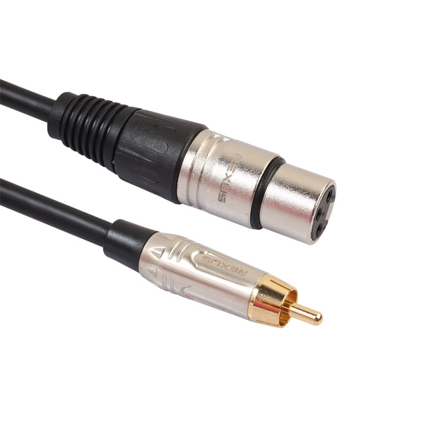 1/ 1.8/ 3M REXLIS TR042WF RCA Male to Canon Microphone Mixer Data Extension Cable