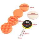 7pcs 3inch Polishing Sponge Wollen Buffer Pad Waxing Tool Set with M14 Drill Adapter