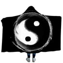 Yin and Yang Bejirog Hooded Blankets Cloak Warm Wearable Plush Thick Nap Soft Mat