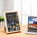 Pin Medal Wooden Display Case Storage Frame Box for Wall Hanging Desktop Decorations