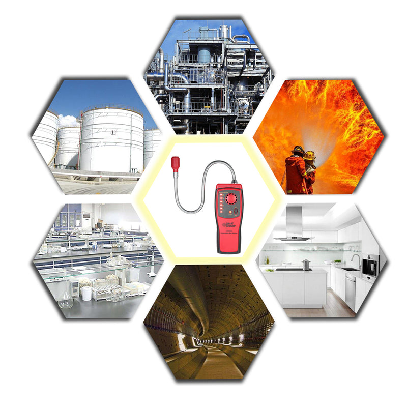 Portable Combustible Natural Gas Analyzer Leak Alarm Detector Leakage AS8800