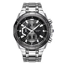 LONGBO 80135 Military Style Men Quartz Watch Luxury Stainless Steel Wristwatch