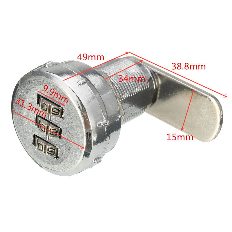 20/25/30mm Digital Code Combination Cam Lock Keyless Mail Box Cabinet RV Drawer Coded Lock