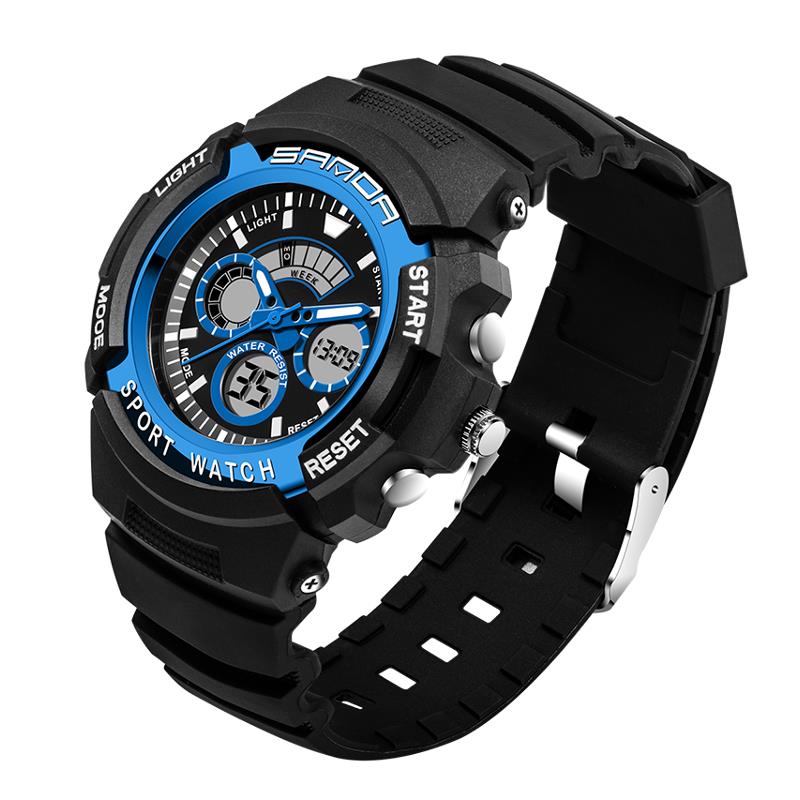 SANDA 138 Fashion Children Digital Watch Swimming Dual Display Kids Sport Watch