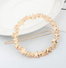 Trendy Hair Clip Hollow Round Five Point Stars Hair Accessories Headwear For Women