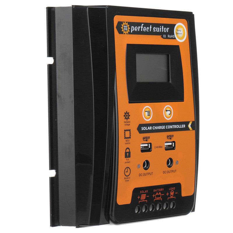 30A/50A/70A 12V/24V Intelligent USB PWM Solar Panel Battery Regulator Charge Controller