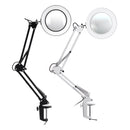 5X Magnifier Magnifying Glass LED Large Lens Lighted Lamp Top Desk with Clamp
