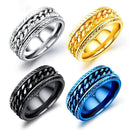 Trendy Hip Hop Titanium Steel Chain Personality Male Single Ring
