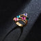 Trendy Multicolor Rhinestones Gold Plated Gift Party Women Ring